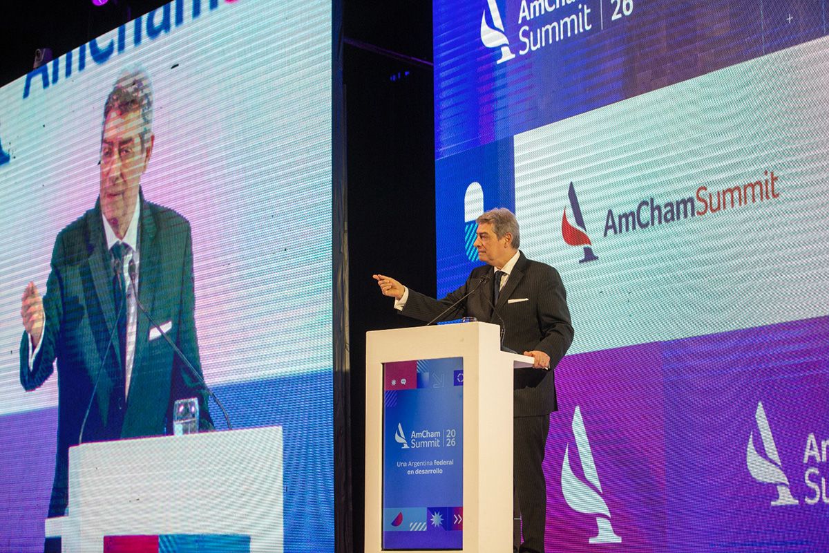 El presidente de la Corte Suprema Horacio Rosatti dio un discurso en el marco de la edición 2026 de AmCham Summit. El presidente de la Corte Suprema Horacio Rosatti dio un discurso en el marco de la edición 2026 de AmCham Summit.