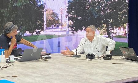 El ministro Sain aseguró que la defensa de Traferri es política y no técnica, en diálogo con Luis Mino y José Curiotto. El ministro Sain aseguró que la defensa de Traferri es política y no técnica, en diálogo con Luis Mino y José Curiotto.