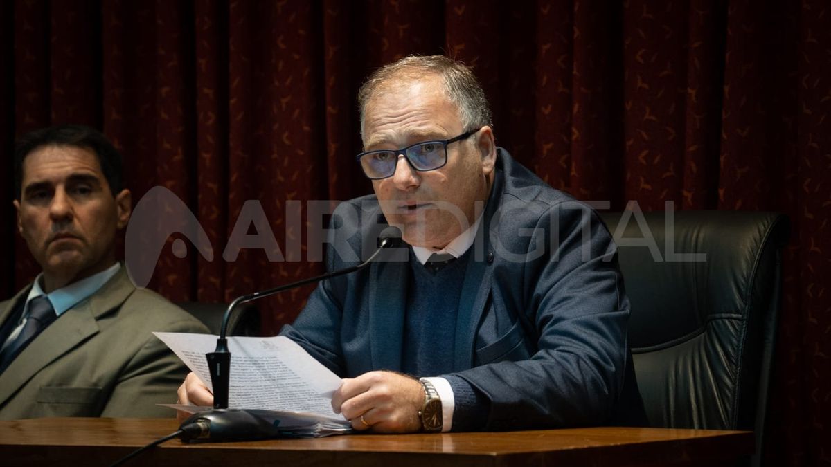 Sergio Carraro, el presidente del tribunal, al momento de leer la condena a Pereyra Sergio Carraro, el presidente del tribunal, al momento de leer la condena a Pereyra