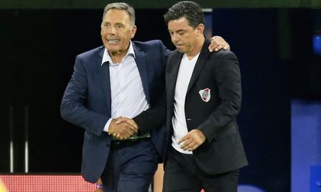 Miguel Ángel Russo junto a Marcelo Gallardo. Miguel Ángel Russo junto a Marcelo Gallardo.
