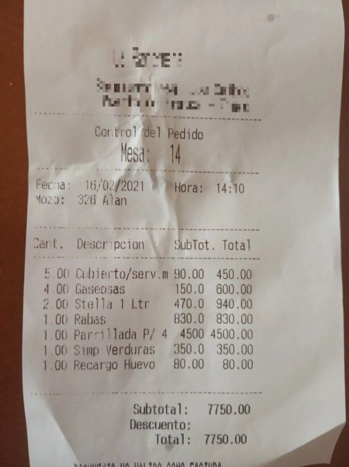 Los tuits de los comensales