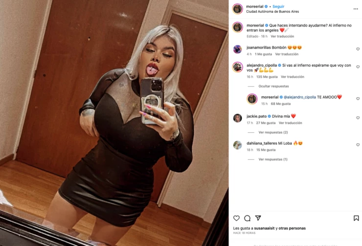 El picante mensajes de Alejandro Cipolla le mando a More Rial. El picante mensajes de Alejandro Cipolla le mando a More Rial.