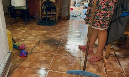 La foto repetida en las casas del barrio Barranquitas, cuando llueve con intensidad La foto repetida en las casas del barrio Barranquitas, cuando llueve con intensidad