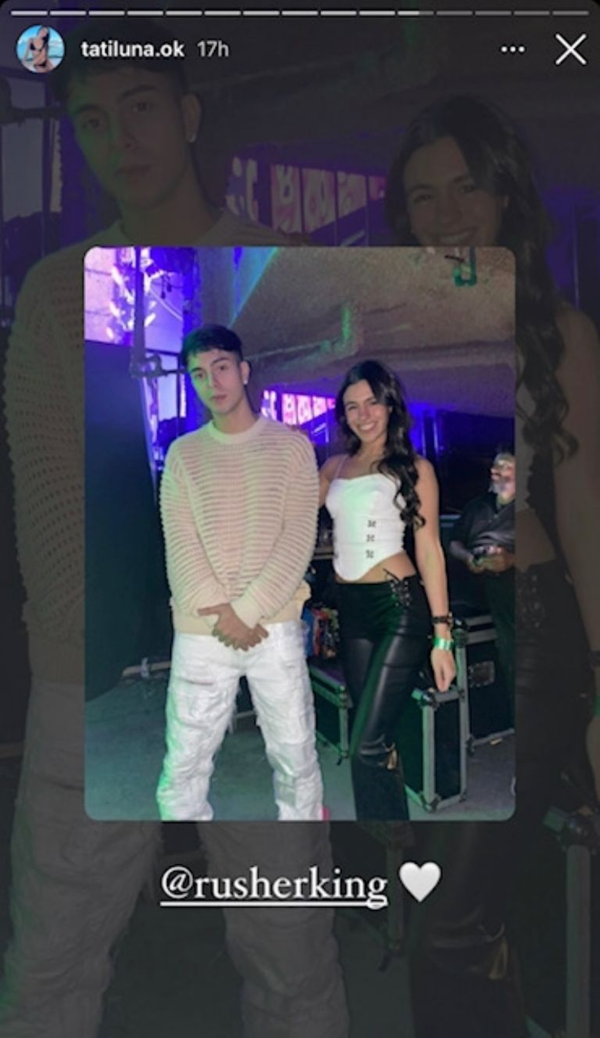 Rusherking se fotografió con Miss Uruguay.