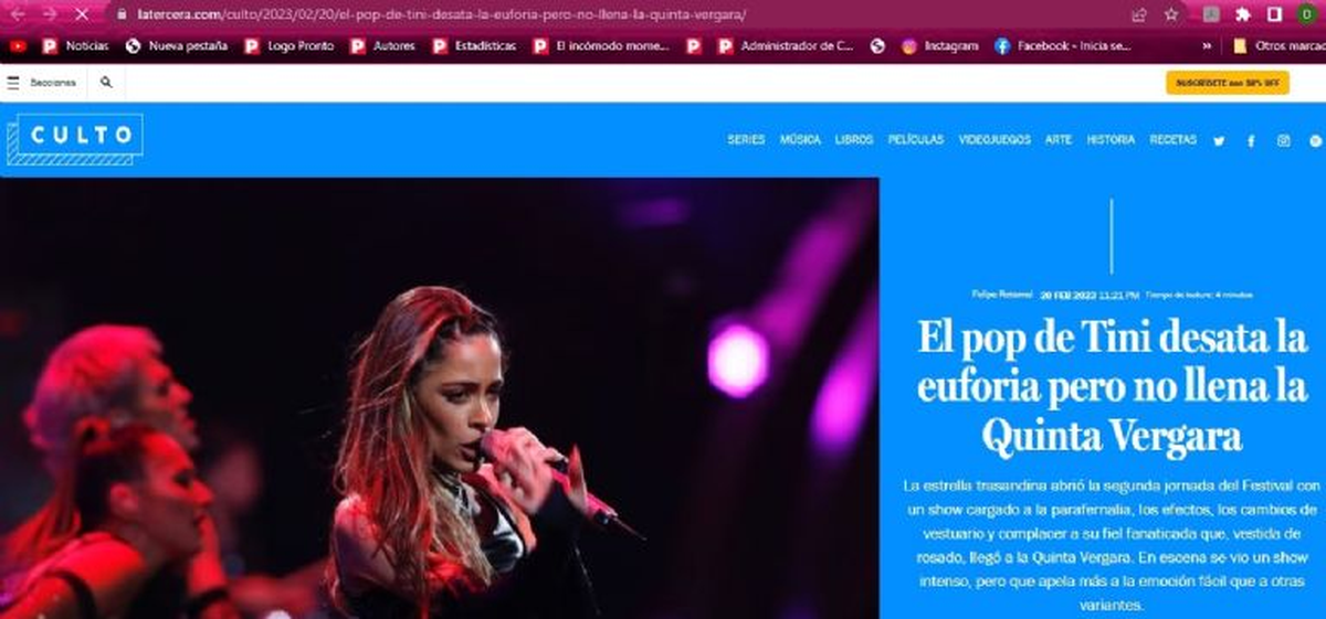 Crítica que recibió Tini Stoessel