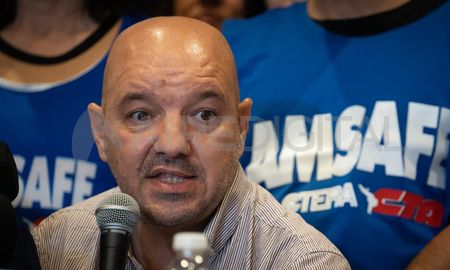 Rodrigo Alonso, secretario general de Amsafé. Rodrigo Alonso, secretario general de Amsafé.