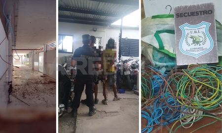 Dos detenidos y cables recuperados tras el robo en la Escuela N° 508 Dos detenidos y cables recuperados tras el robo en la Escuela N° 508