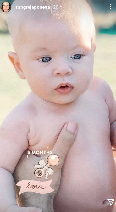 La China Suárez mostró lo grande que está Amancio Vicuña.