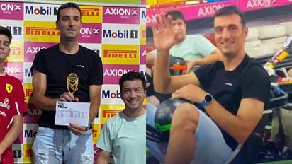 A lo Franco Colapinto: Lionel Scaloni la rompió en una carrera de kartings en Rosario
