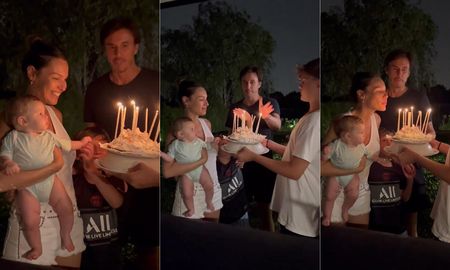 La modelo lo festeja con su familia y seres queridos. La modelo lo festeja con su familia y seres queridos.
