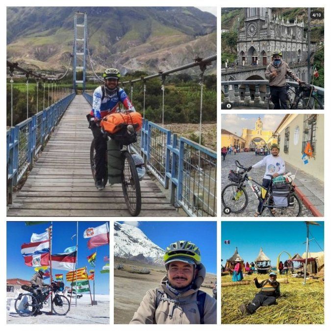 El mexicano llegó a Jujuy en bicicleta.