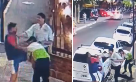 Video impactante: un conductor agredió a dos inspectores de tránsito y lo noquearon de una trompada Video impactante: un conductor agredió a dos inspectores de tránsito y lo noquearon de una trompada