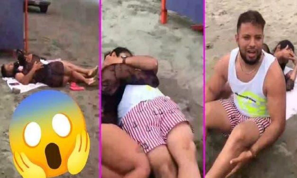 Video: su esposo le dijo que se iba a trabajar y lo encontró en la playa con su secretaria