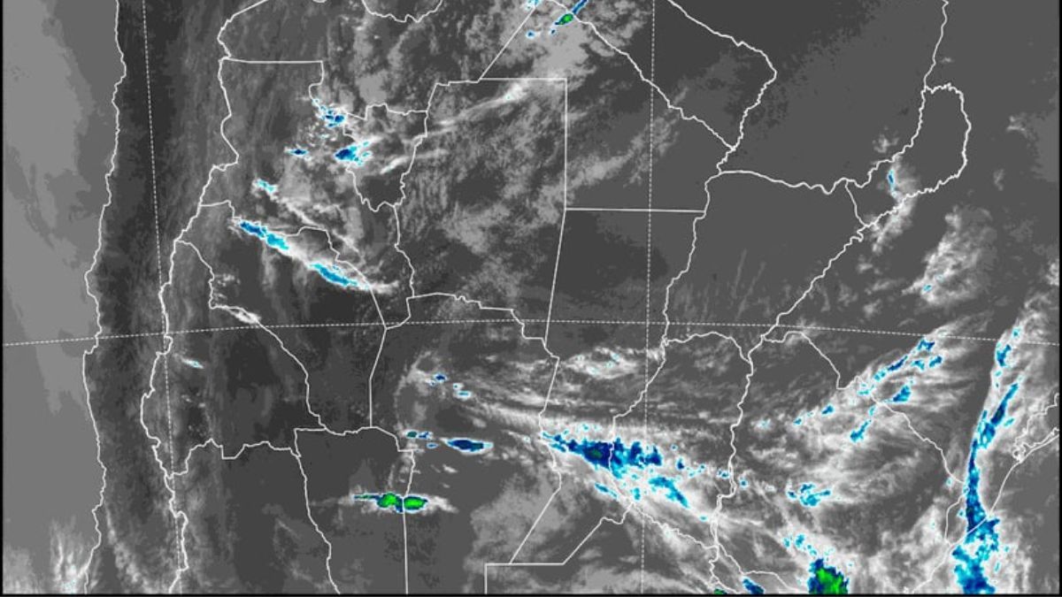 La imagen satelital del pron&oacute;stico del tiempo muestra que la provincia de Santa Fe sigue presentando abundante nubosidad en el centro y sur.
