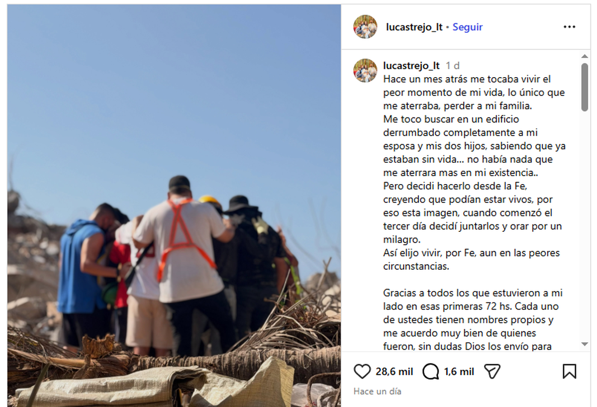La desgarradora carta de Lucas Trejo a un mes de la muerte de su esposa y sus hijos en Venezuela. La desgarradora carta de Lucas Trejo a un mes de la muerte de su esposa y sus hijos en Venezuela.
