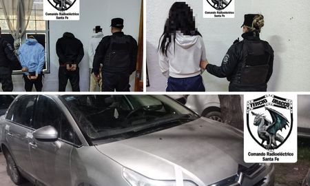 Tres hombres y una mujer detenidos tras una persecución en Santa Fe