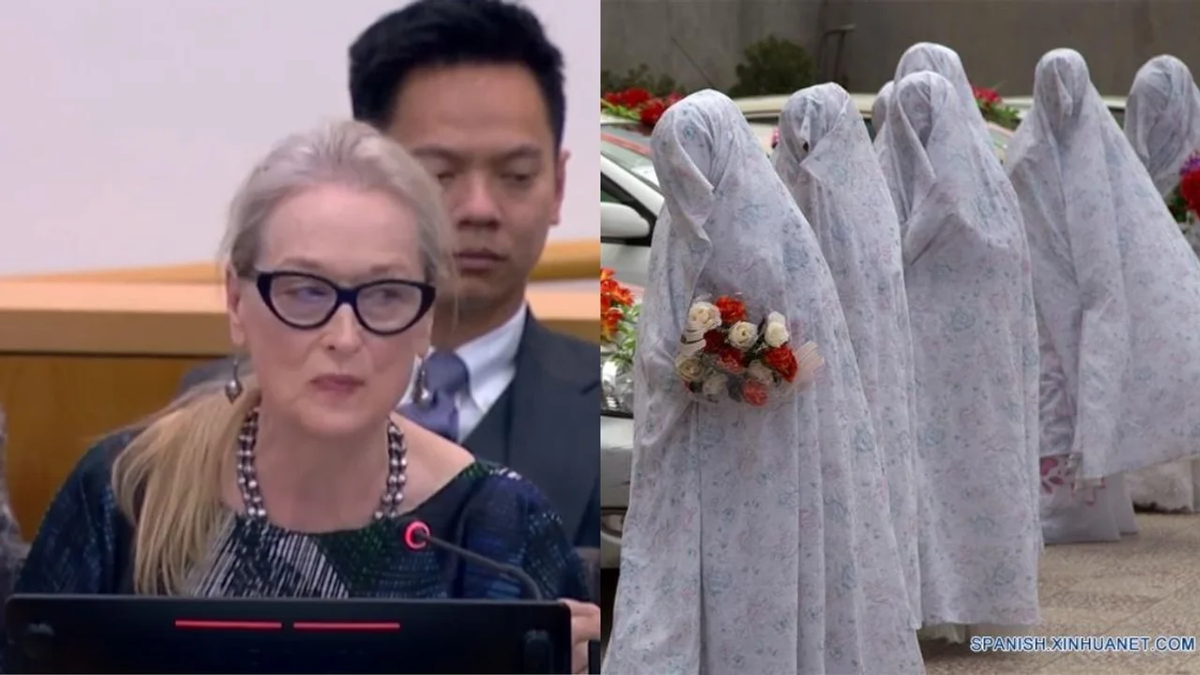 Meryl Streep actuó como potenciadora en el reclamo de las mujeres y niñas afganas. Meryl Streep actuó como potenciadora en el reclamo de las mujeres y niñas afganas.