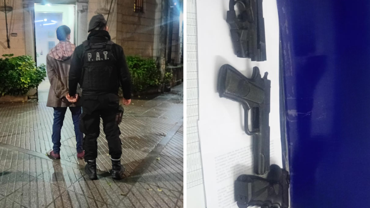 Detuvieron a un hombre en Santa Fe que entregó armas a la policía.