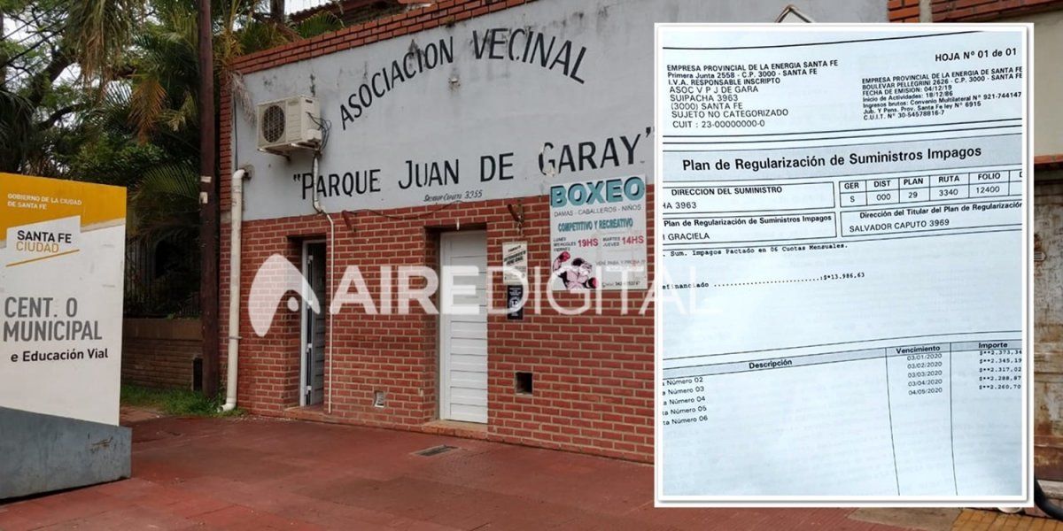 Indignante: la vecinal Parque Juan de Garay tuvo que hacerse cargo de la deuda de la Municipalidad con la EPE
