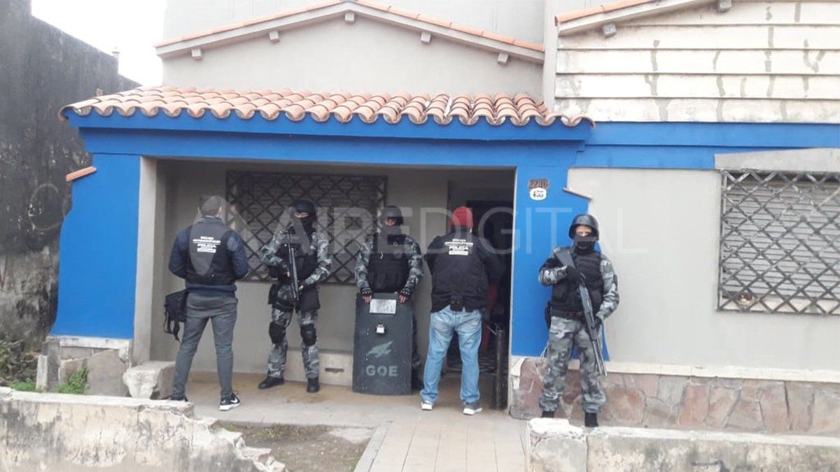 La droga fue incautada en los allanamientos realizados en Nelson y Laguna Paiva