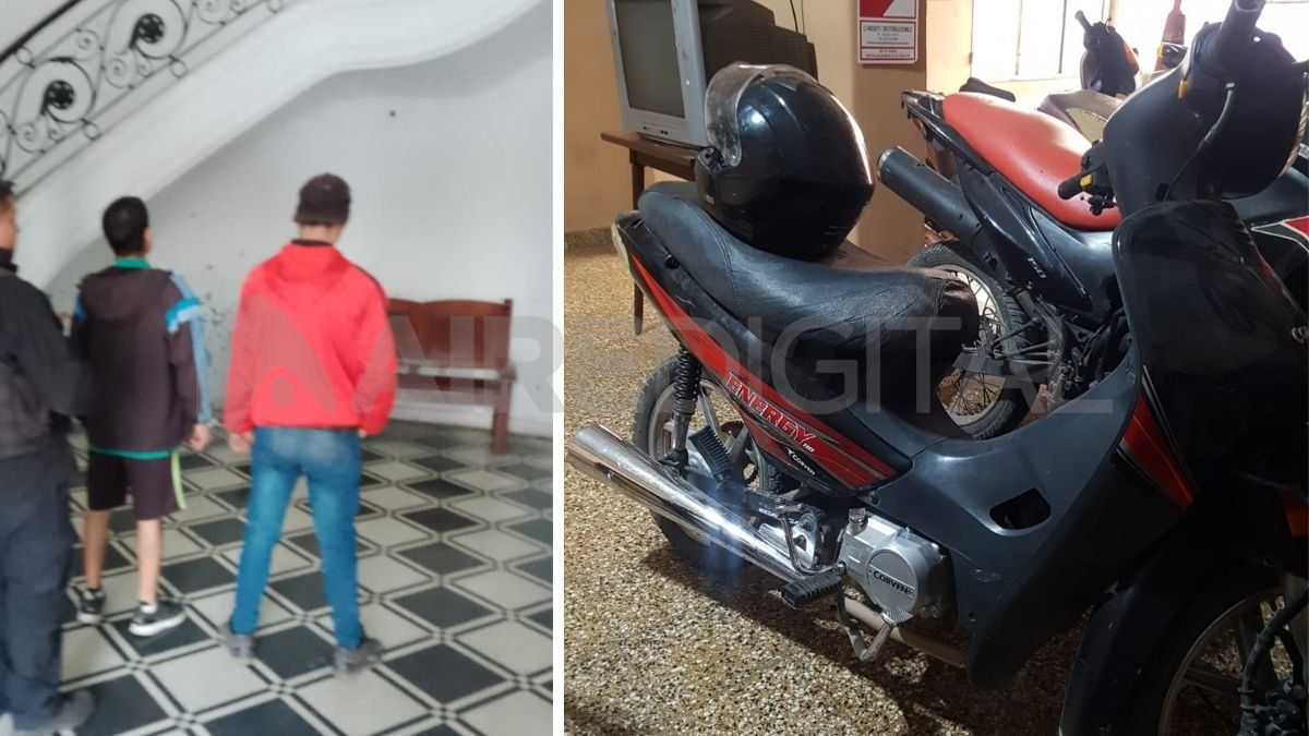 En un control policial detuvieron a dos jóvenes en una moto robada