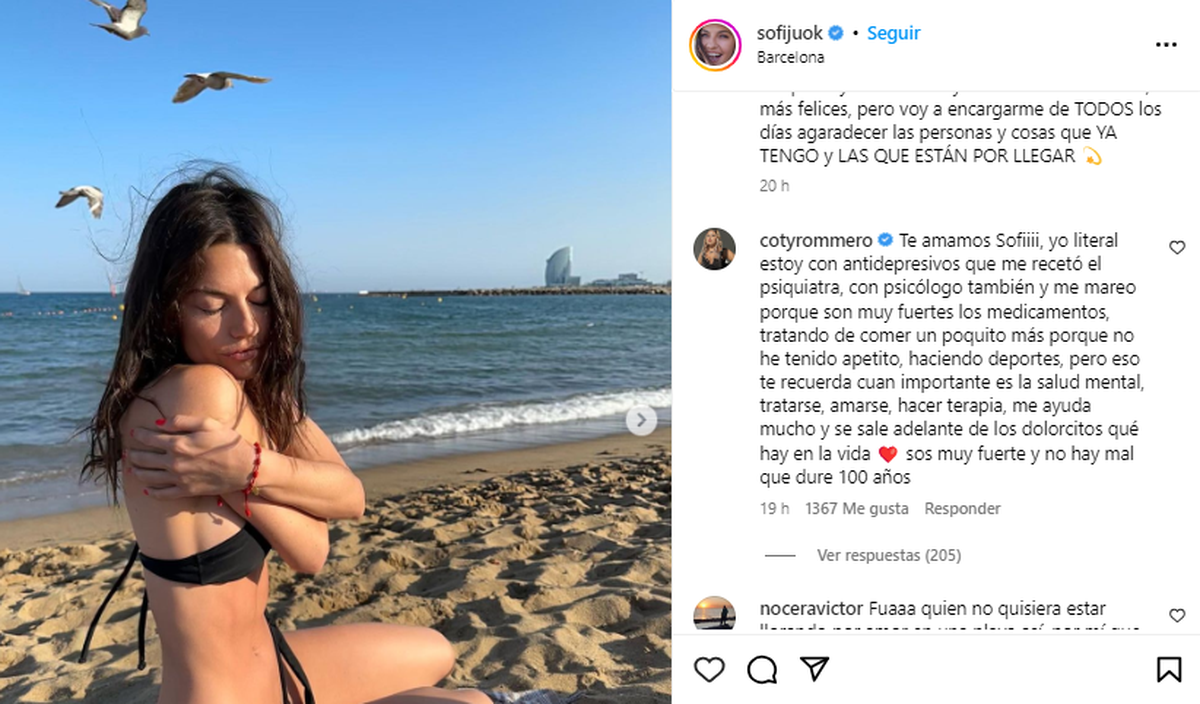 Sofía Jujuy Jiménez se expresó en redes y Coti Romero demostró su apoyo haciendo una dura confesión.