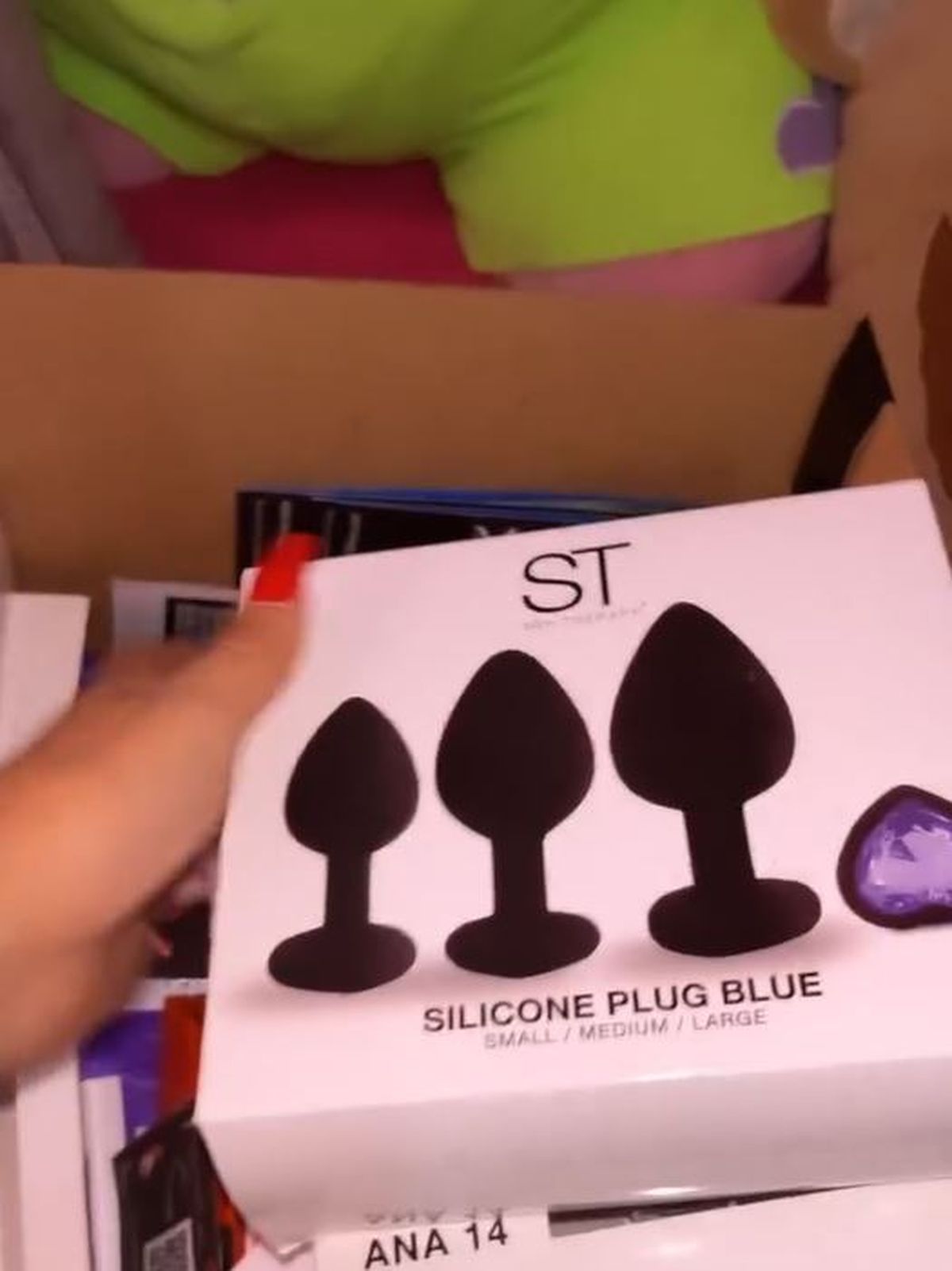 Los plugs anales que le regalaron a Daniela Celis.