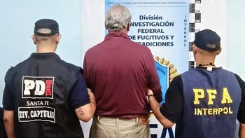 El empresario de Uruguay custodiado por PFA Interpol y PDI Capturas.&nbsp;