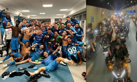 Miles de hinchas de Napoli recibieron al equipo luego del triufo ante Juventus y acarician el título de la Serie A. Miles de hinchas de Napoli recibieron al equipo luego del triufo ante Juventus y acarician el título de la Serie A.