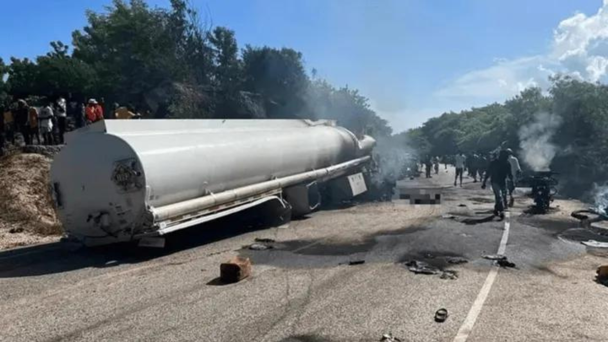 El camión que explotó en Haití transportaba gasolina.