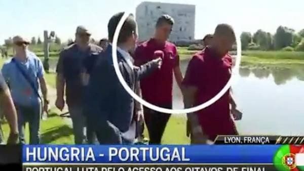 Cristiano atacó a un periodista portugués