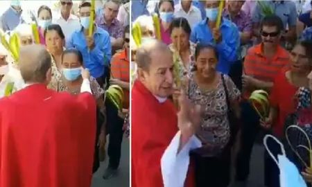 Un cura le arrancó el barbijo a una mujer: No te va a cuidar de la muerte Un cura le arrancó el barbijo a una mujer: No te va a cuidar de la muerte