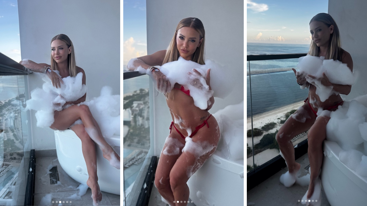 Eva Anderson cautivó a sus seguidores con una sensual foto en el jacuzzi, disfrutando de sus primeras vacaciones como soltera en Cancún.