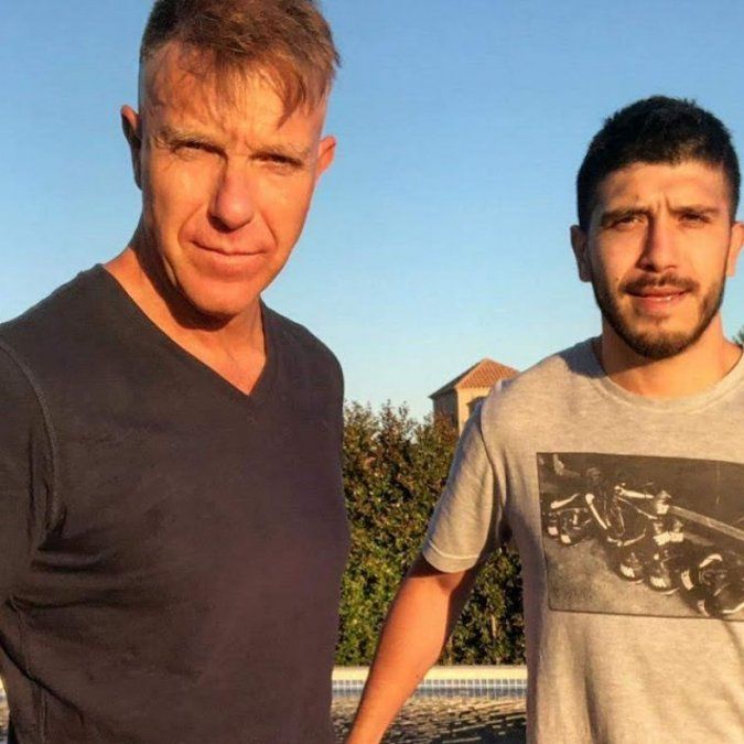 Alejandro Fantino y su hijo, Nahuel.