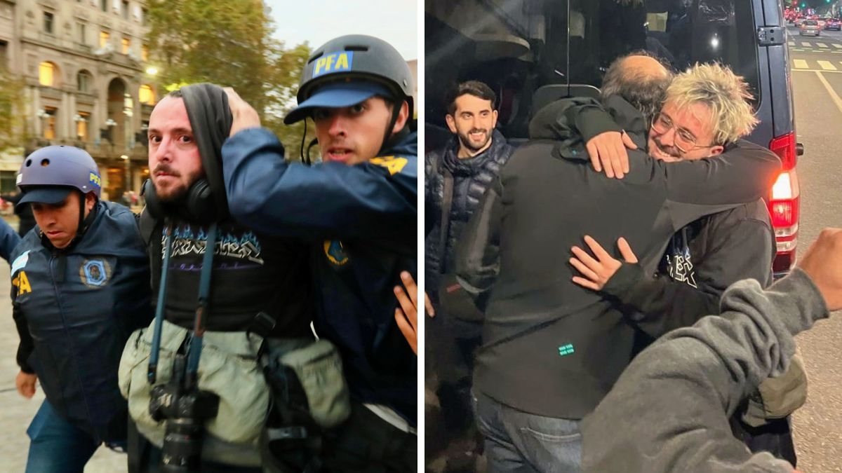 Tomás Cuesta, fotógrafo de la Agencia Francesa de prensa y colaborador de La Nación fue detenido por la Federal en la marcha de los jubilados y liberado horas más tarde. Tomás Cuesta, fotógrafo de la Agencia Francesa de prensa y colaborador de La Nación fue detenido por la Federal en la marcha de los jubilados y liberado horas más tarde.