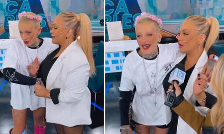 Furia y María Eugenia Ritó compartieron un apasionado beso. Furia y María Eugenia Ritó compartieron un apasionado beso.