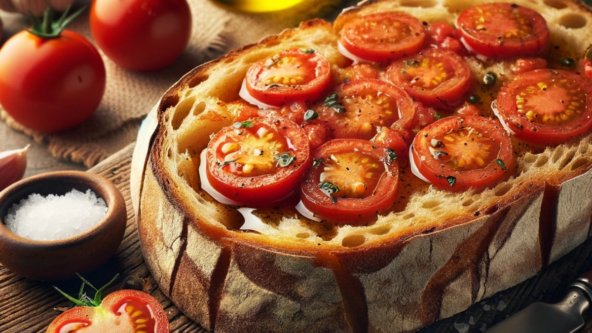 El pan tumaca es una receta muy sencilla de la cocina española, perfecta para el desayuno, merienda o como parte de una picada. El pan tumaca es una receta muy sencilla de la cocina española, perfecta para el desayuno, merienda o como parte de una picada.