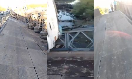 colapso un puente bailey en el departamento las colonias y volco un camion colapso un puente bailey en el departamento las colonias y volco un camion
