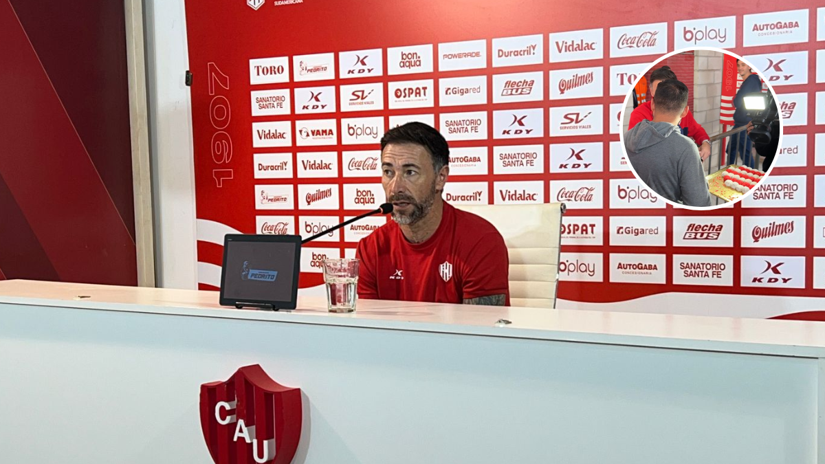 El especial regalo que le hizo el Kily González a los periodistas tras el partido de Unión vs. River