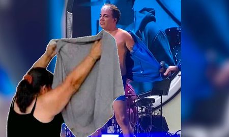 Cristian Castro protagonizó un striptease durate el show de Miranda en el que estuvo como invitado. Cristian Castro protagonizó un striptease durate el show de Miranda en el que estuvo como invitado.