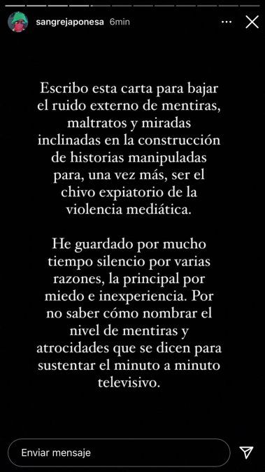 Descargo de la China Suarez