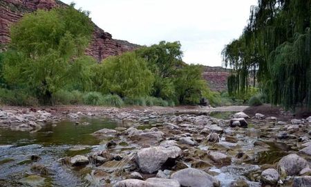 El río Atuel suma frescura y se convierte en un refugio natural para el descanso. El río Atuel suma frescura y se convierte en un refugio natural para el descanso.