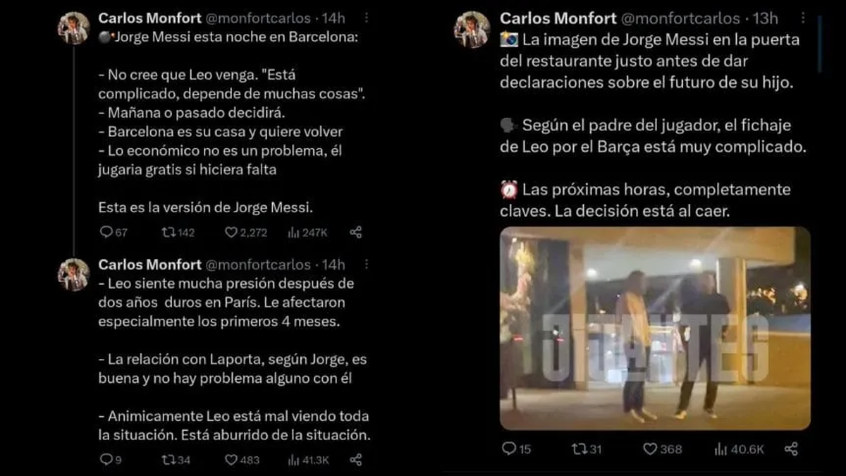 Texto de Carlos Monfort, de Jijantes FC, en el canal de streaming que brinda información del Barcelona.
