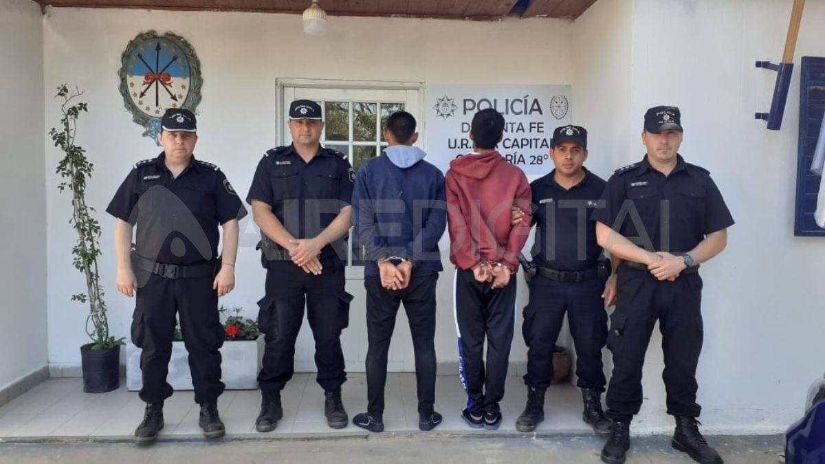 Colastiné Norte: un joven de 22 años y un hombre de 32 fueron detenidos en un allanamiento.