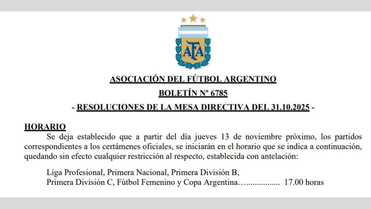 La noticia de la AFA que impactó en todos los equipos de Argentina.