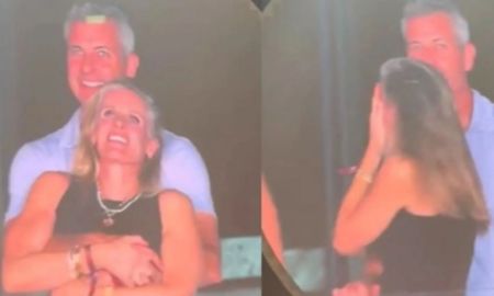 La pareja fue agarrada “infraganti” en un recital de Coldplay. La pareja fue agarrada “infraganti” en un recital de Coldplay.