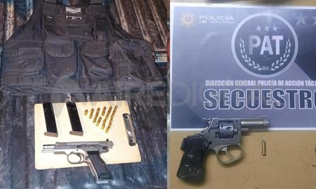 Varias armas secuestradas y un chaleco balístico en diferentes procedimientos. Varias armas secuestradas y un chaleco balístico en diferentes procedimientos.