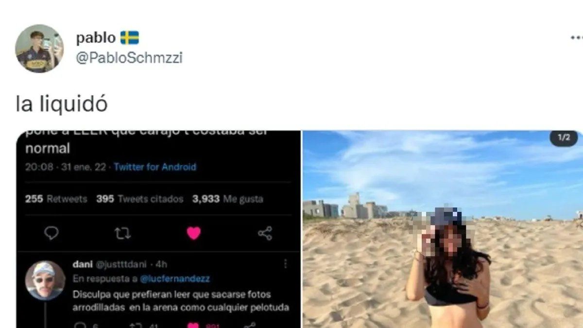 Se quiso hacer la graciosa y los usuarios de Twitter no la perdonaron: Que rara la gente que va a leer en la playa