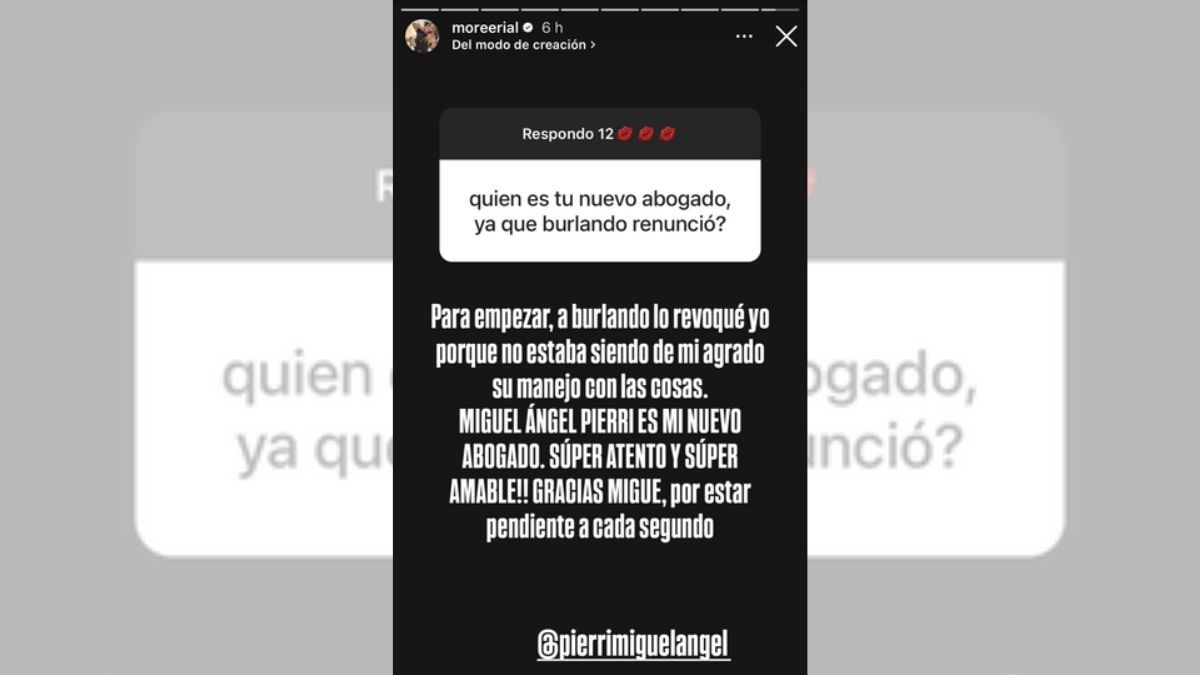 Morena Rial contestó qué pasó con Fernando Burlando. Morena Rial contestó qué pasó con Fernando Burlando.