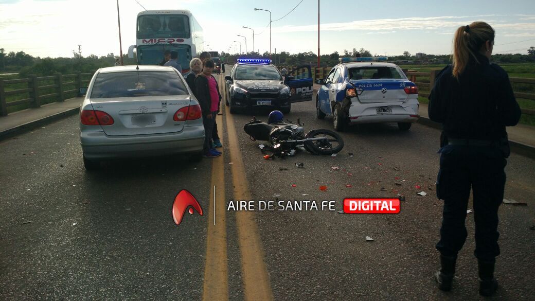 Accidente y demoras en el Puente Carretero